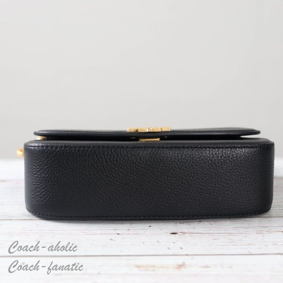 NWT Tory Burch Britten Convertible Leather Crossbody in Black - Picture 10 of 12